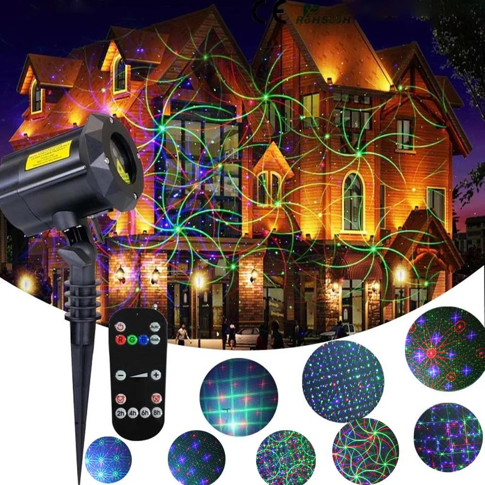 Home Security Laser - Noel Lazer Işığı Açık Havada Projektör