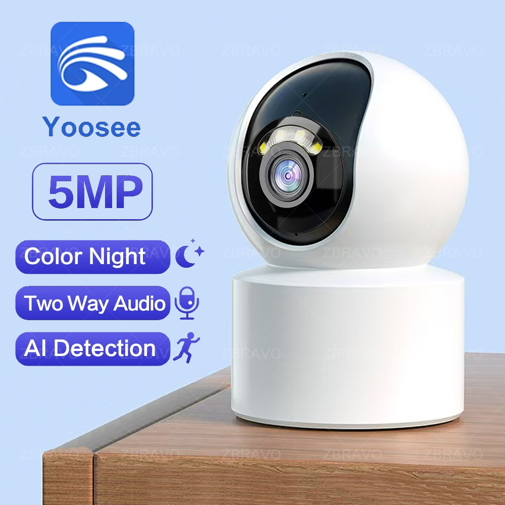Home Security Kamera - Yoosee 5MP WiFi Güvenlik PTZ İç