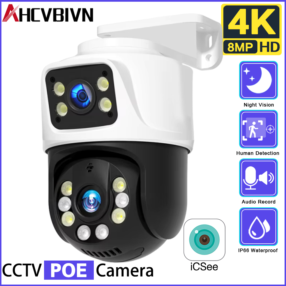 Home Yard Security - Dış Mekan 8MP POE PTZ Güvenlik