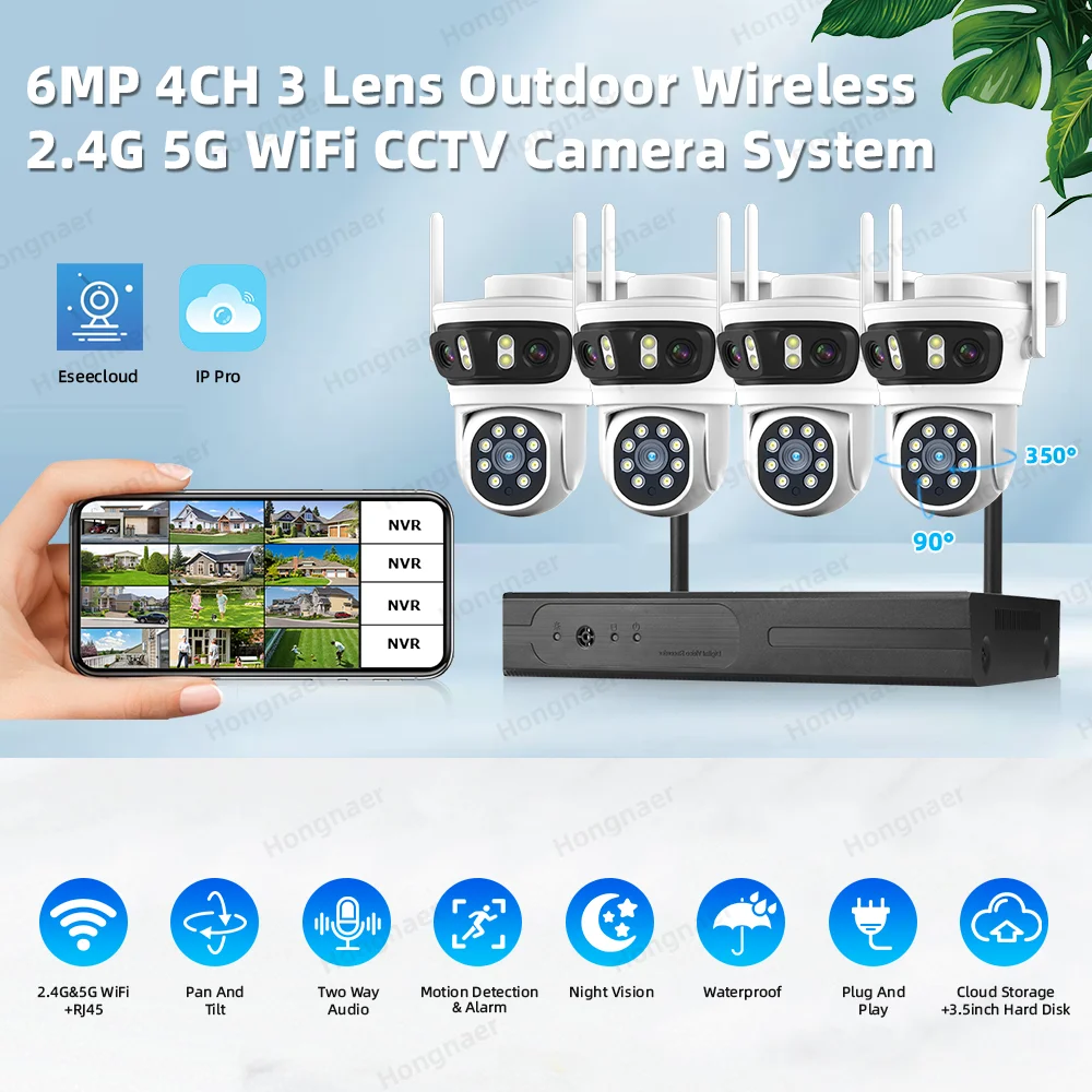 2026 Hongnaer 6MP 4 Kanallı 3  - Home Security Kit incelemesi ve fiyatı