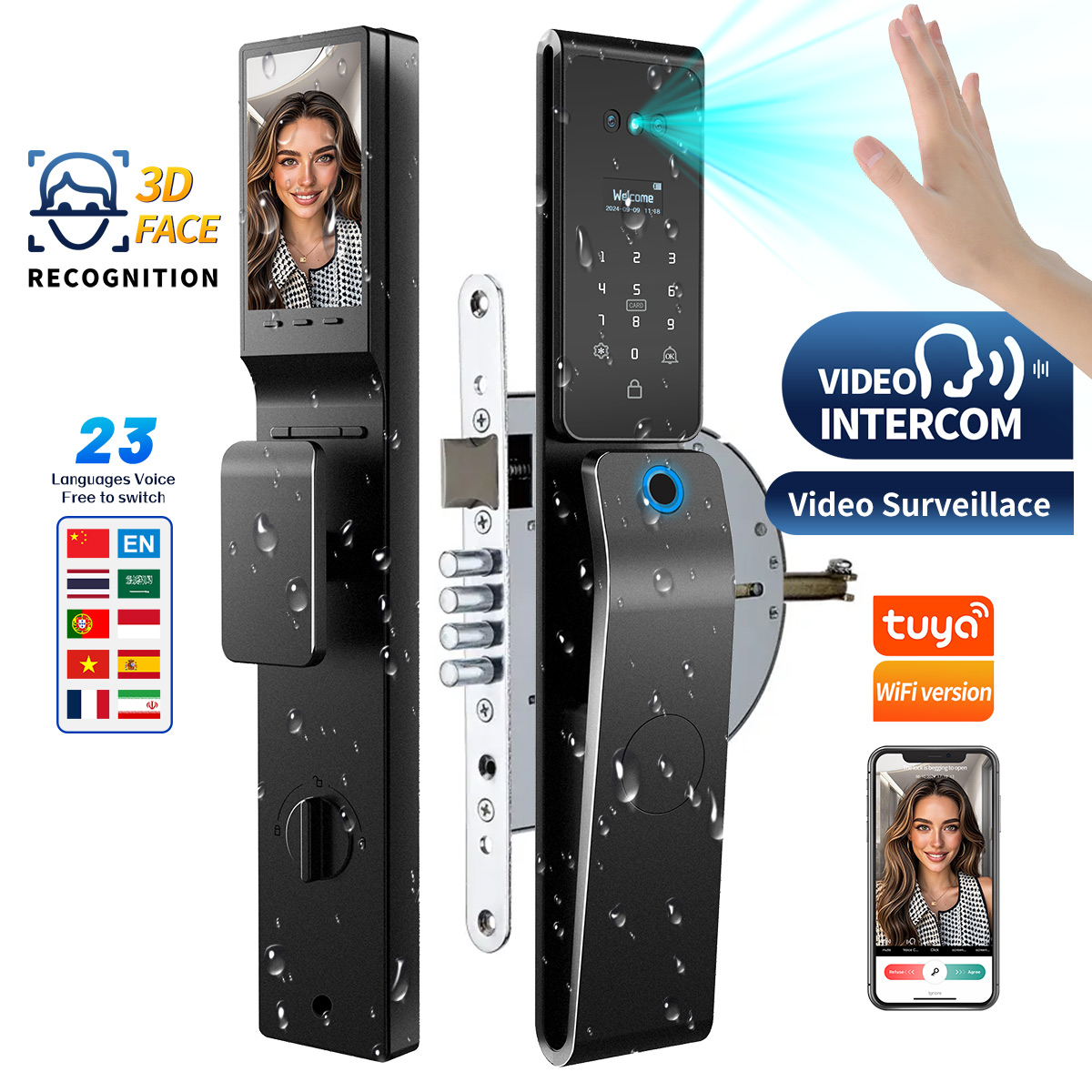 Tuya Akıllı Dijital Kilit 3D Y - Home Security Keypad incelemesi ve fiyatı