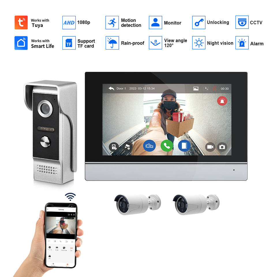 7 inç IPS Ekran 2MP Tuya Uzakt - Home Security News incelemesi ve fiyatı